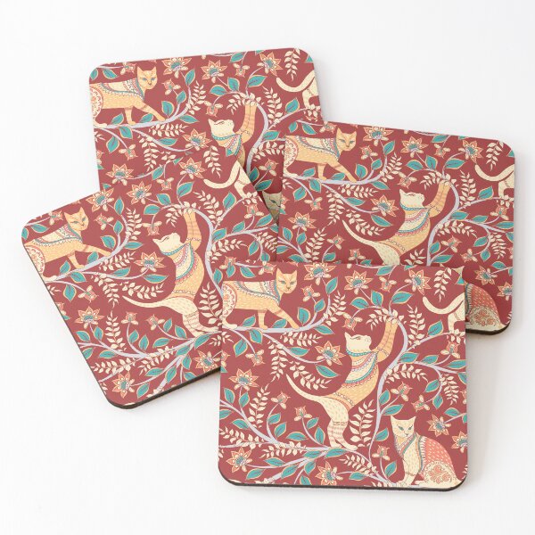 Item preview, Cats @ Kalamkari. designed and sold by Skaska.