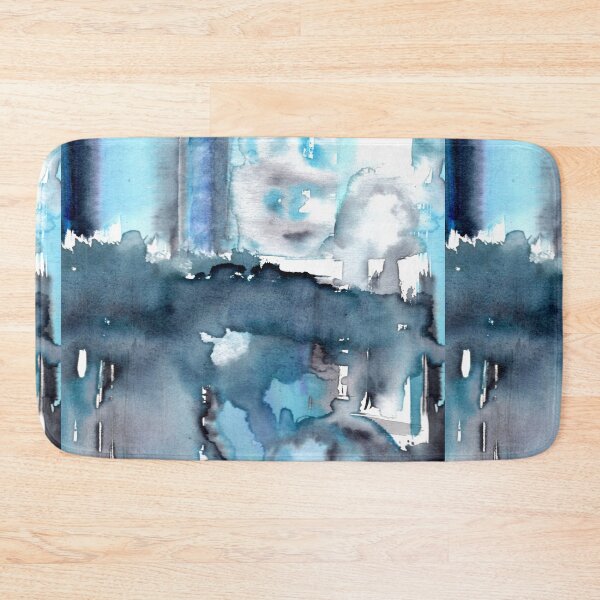 Item preview, Storm dance watercolors: blue watercolor painting - rain art print - thunderstorm art designed and sold by thecheekypixel.