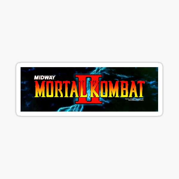 Mortal Kombat 2 Arcade Marquee Sticker
