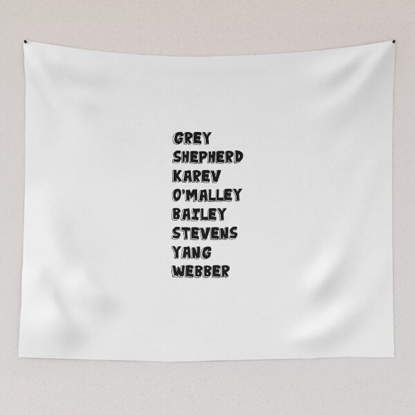 Item preview, Grey's names designed and sold by Hannahmac02.