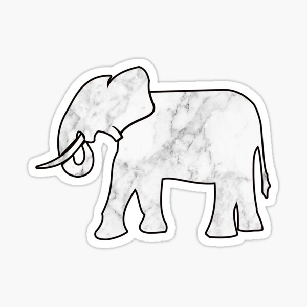 "Marble Elephant" Sticker for Sale by maccreations Redbubble
