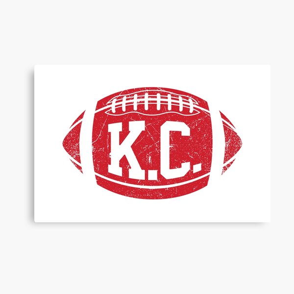 KC Retro Football - White Canvas Print