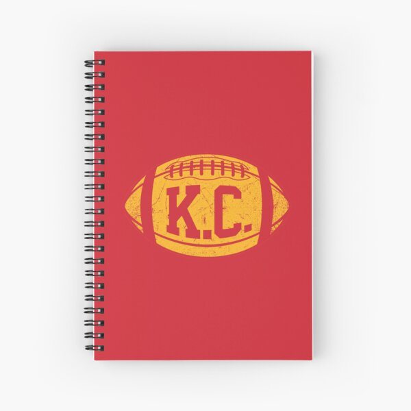 KC Retro Football - Red Spiral Notebook