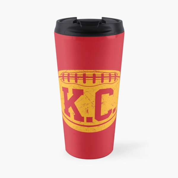 KC Retro Football - Red Travel Mug