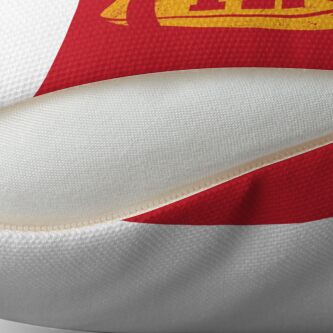 Alternate view of KC Retro Football - Red Throw Pillow