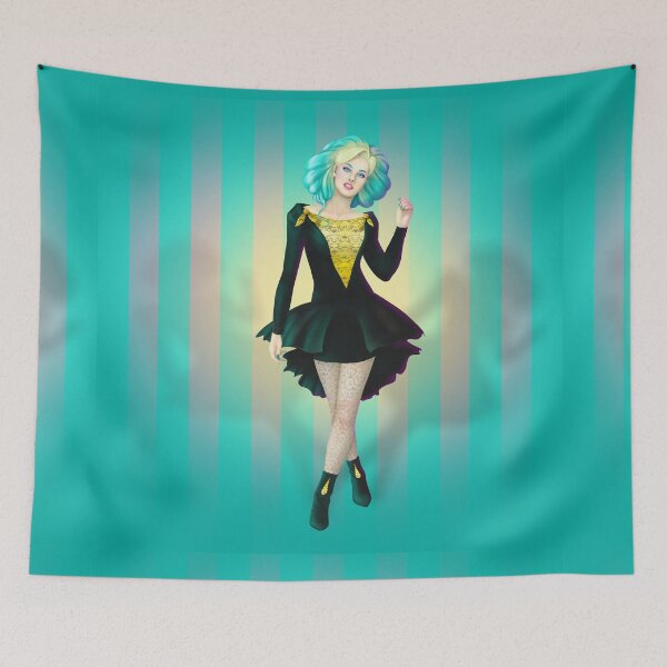 Item preview, Bubblegum Blue Cartoon PInup designed and sold by CatAstrophe.