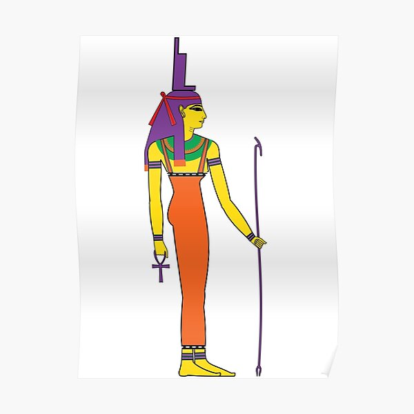 Isis Fresh Colors Egyptian Gods Goddesses And Deities Poster By Freshthreadshop Redbubble