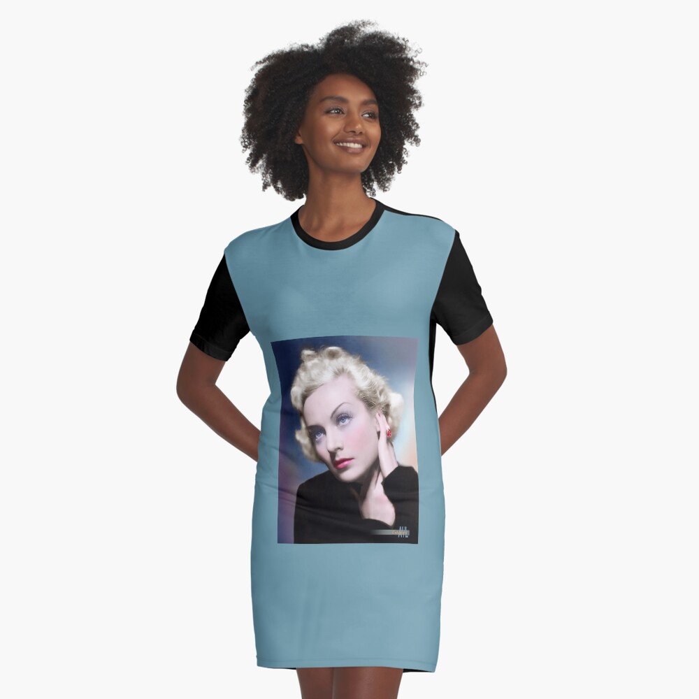 Carole Lombard (1908 - 1942) Graphic T-Shirt Dress