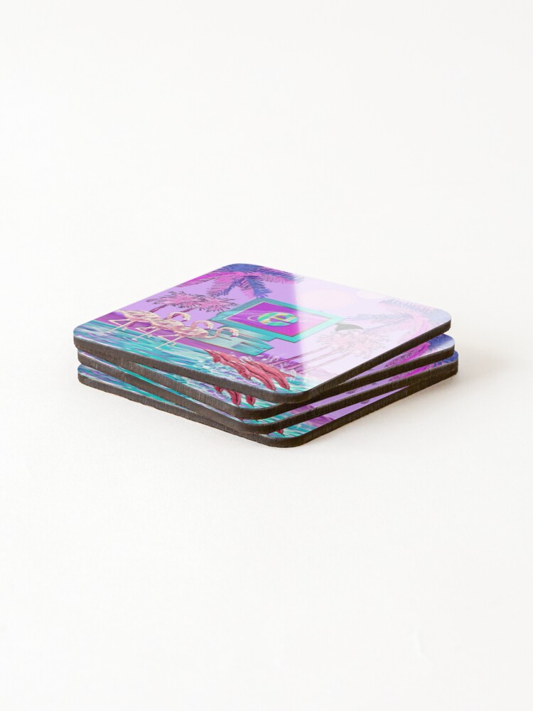 Thumbnail 4 of 5, Coasters (Set of 4), Dolphin Computer System designed and sold by Retrospectation.