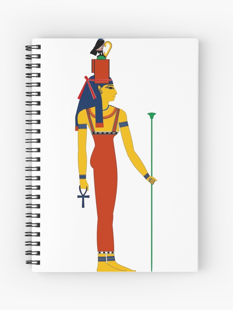 Hathor Agyptische Gotter Gottinnen Und Gotter Spiralblock Von Freshthreadshop Redbubble