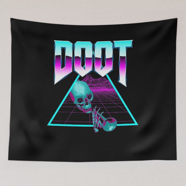 Item preview, DOOT Outrun Vaporwave/Synthwave Streetwear designed and sold by ROBO MEGA.