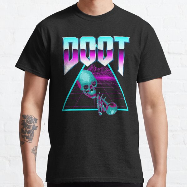 DOOT Outrun Vaporwave/Synthwave Streetwear Classic T-Shirt