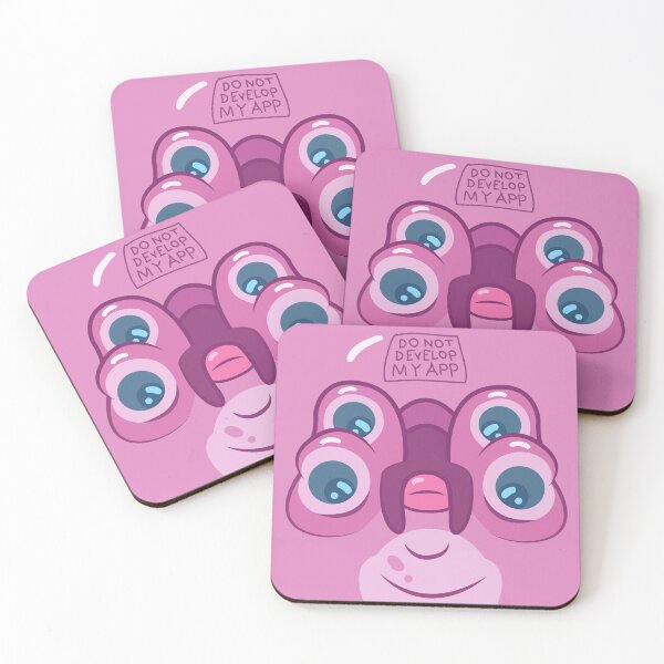 Rick and Morty - Glootie Face Coasters (Set of 4)