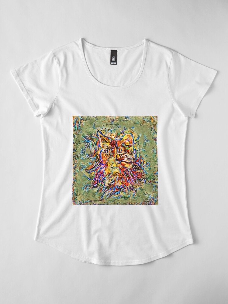 Alternate view of Ninja Cat. Deep Neural Networks #Art Premium Scoop T-Shirt