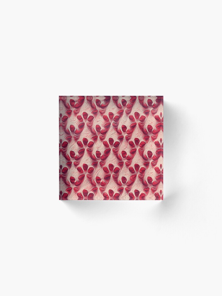 Alternate view of Pomegranate seeds #DeepDream Acrylic Block