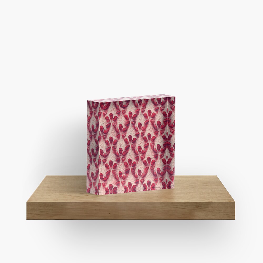 Pomegranate seeds #DeepDream Acrylic Block