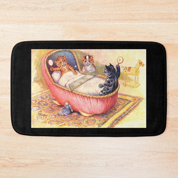 Item preview, Ping Pong Cradle Kittens by Louis Wain designed and sold by karwilberevivalcollection.