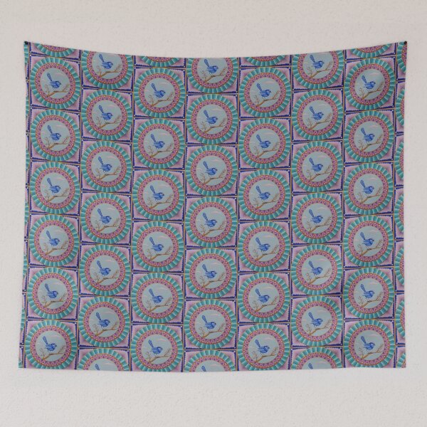 Item preview, Little Blue Fairy Wren Mandala designed and sold by Soozie Wray.