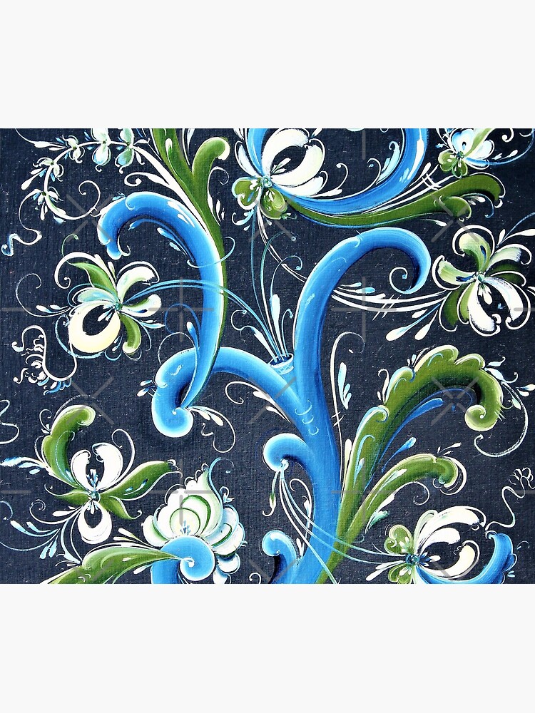 Traditional Scandinavian Rosemaling Art from Norway by Forestwood