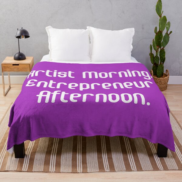 Item preview, Artist Morning, Entrepreneur Afternoon. | Life Productivity | Quotes | Purple designed and sold by Wintre2.