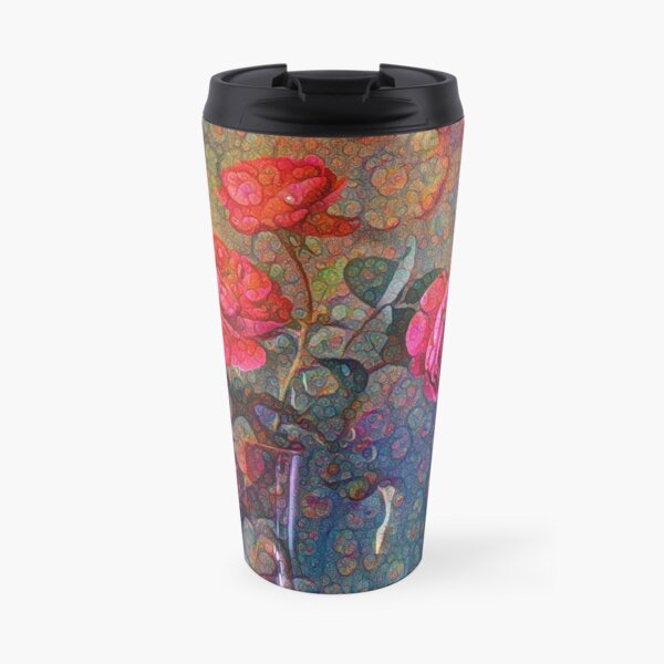 Roses #DeepDreamed Travel Mug