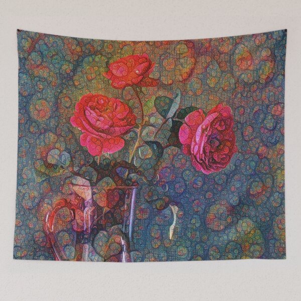 Aperçu de l'œuvre Roses #DeepDreamed créée et vendue par blackhalt.