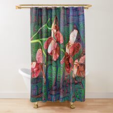 Phalaenopsis A #DeepDream Shower Curtain