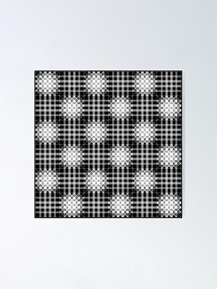 Thumbnail 1 of 3, Poster, Square Lines White Pattern designed and sold by Patterner.
