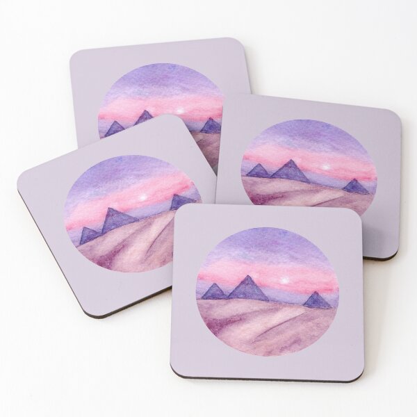 Item preview, Purple Pyramids - Round - Watercolour Painting designed and sold by Pattokarts.