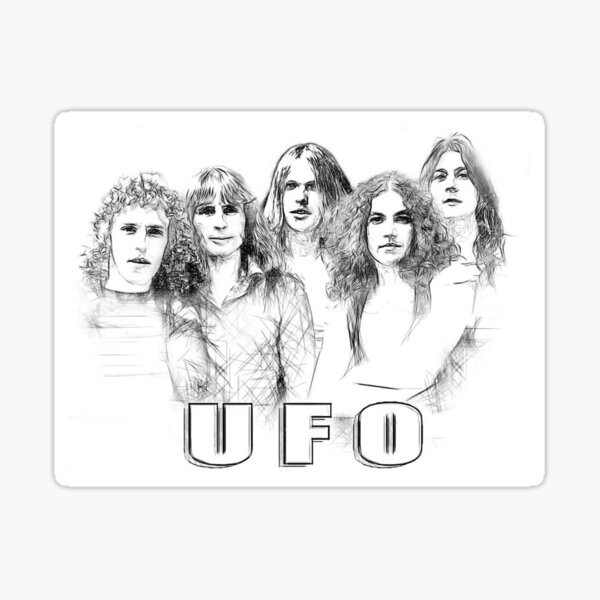 Ufo Band Sticker By Thegoot Redbubble