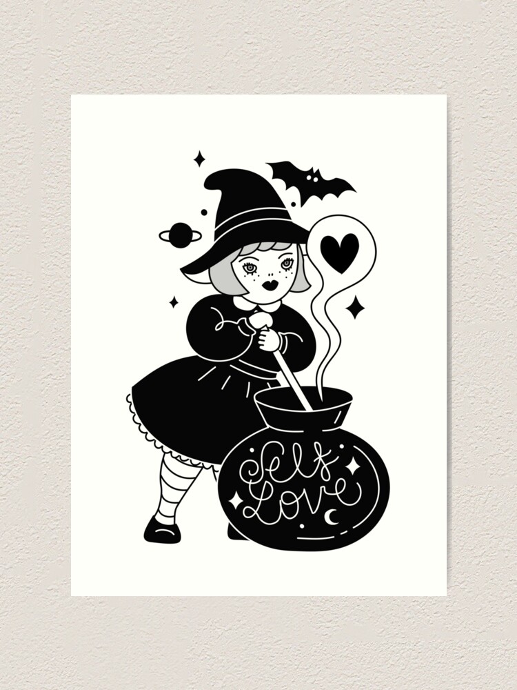 Self Love Potion Witch Art Print By Paolavk Redbubble