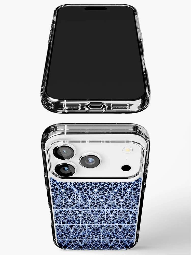 Thumbnail 3 of 5, iPhone Case, Blue Masculine Geometric Pattern designed and sold by Patterner.
