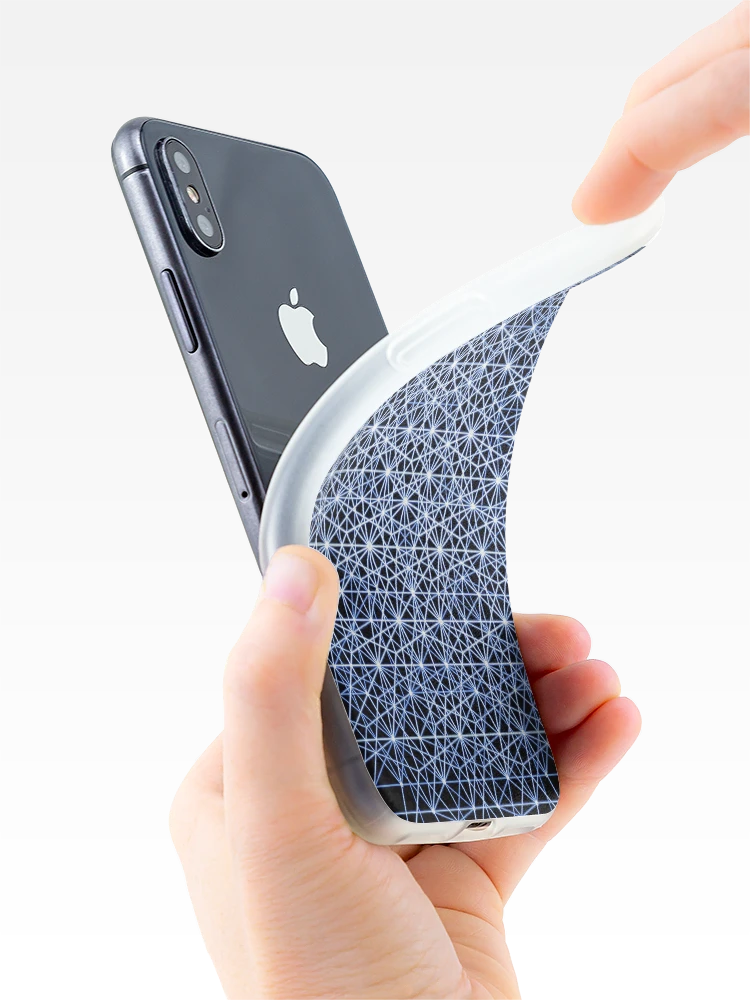 Thumbnail 4 of 5, iPhone Case, Blue Masculine Geometric Pattern designed and sold by Patterner.