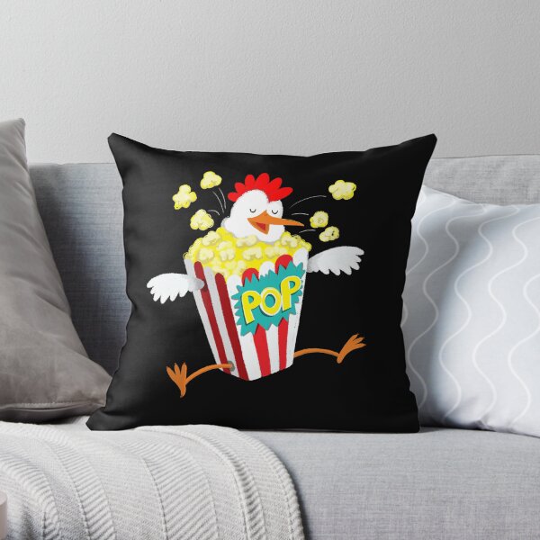 POPCORN chicken! Throw Pillow