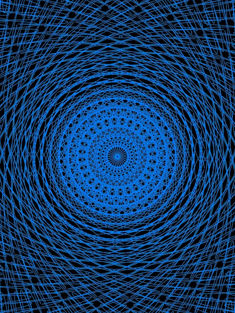 Thumbnail 5 of 5, iPhone Case, Geometric Mandala Blue Pattern  designed and sold by Patterner.