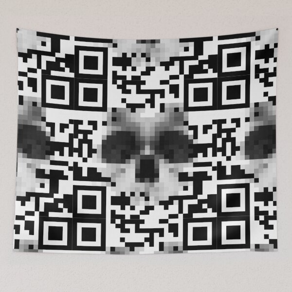 Item preview, skull qrcode designed and sold by talvutattoo.