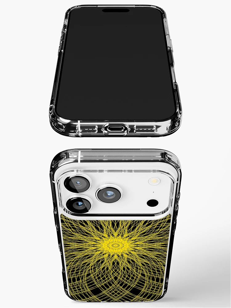 Thumbnail 3 of 5, iPhone Case, Orange Flower Geometric Pattern designed and sold by Patterner.
