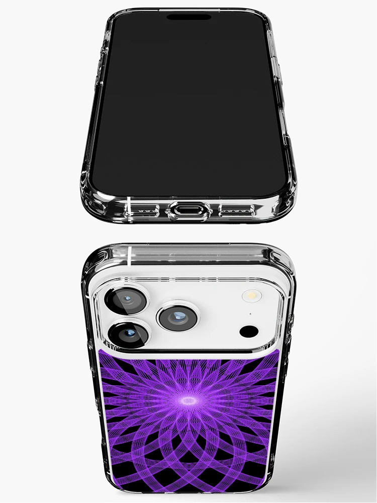 Thumbnail 3 of 5, iPhone Case, Violet Floral Pattern designed and sold by Patterner.