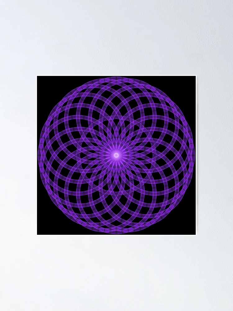 Thumbnail 1 of 3, Poster, Violet Floral Pattern designed and sold by Patterner.