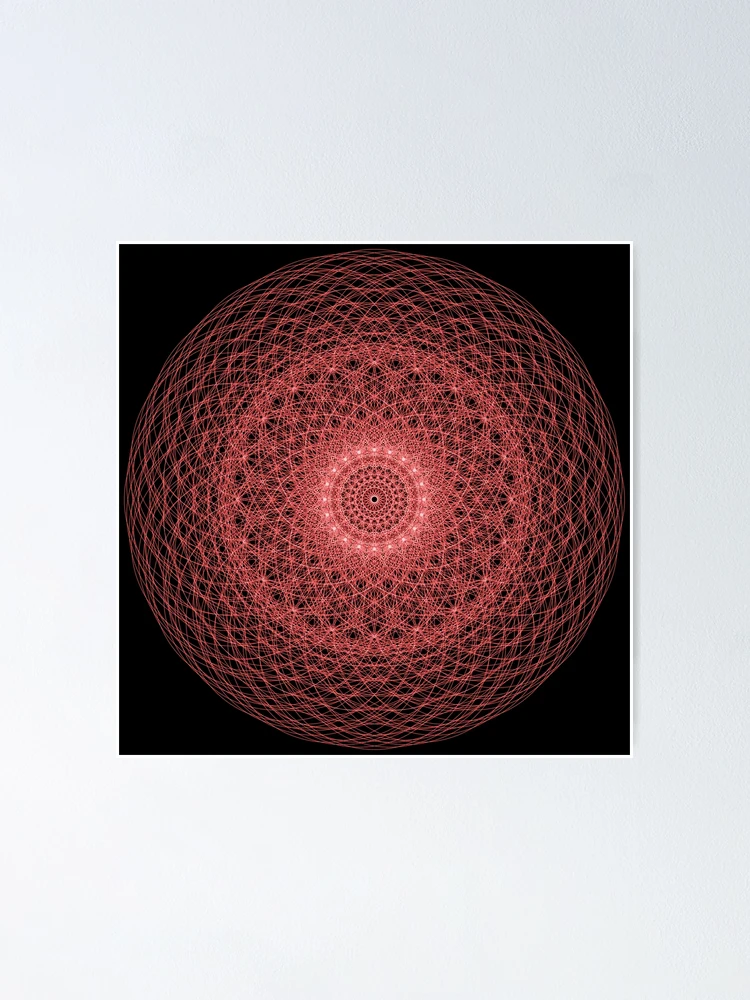 Thumbnail 1 of 3, Poster, Red Flower Pattern designed and sold by Patterner.