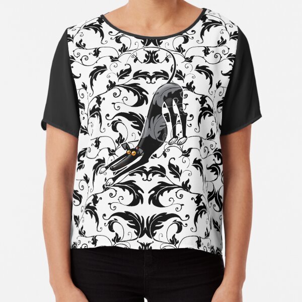 Arts & Crafts Bowdown Hound Chiffon Top