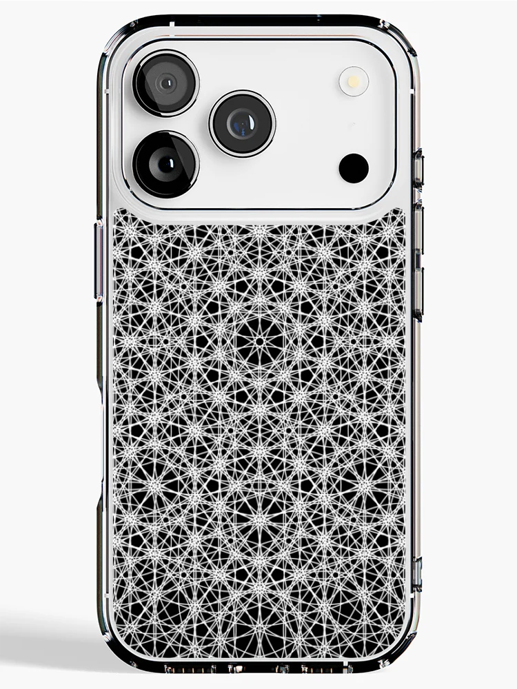 Thumbnail 1 of 5, iPhone Case, White Circle Geometric Pattern designed and sold by Patterner.