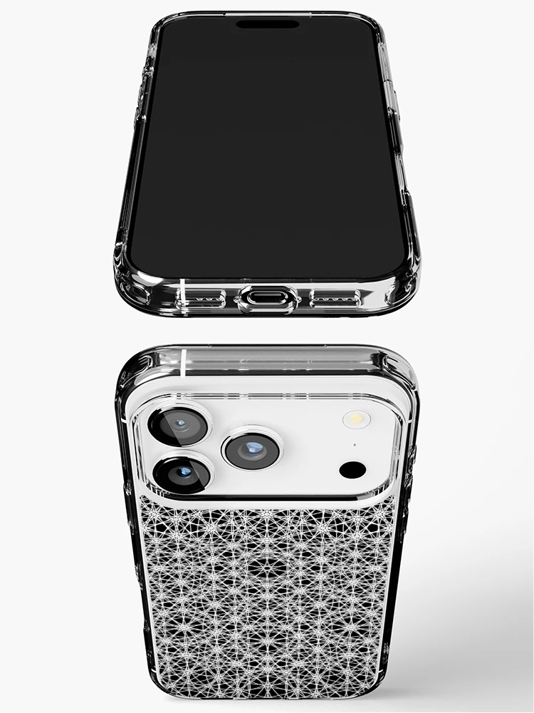 Thumbnail 3 of 5, iPhone Case, White Circle Geometric Pattern designed and sold by Patterner.