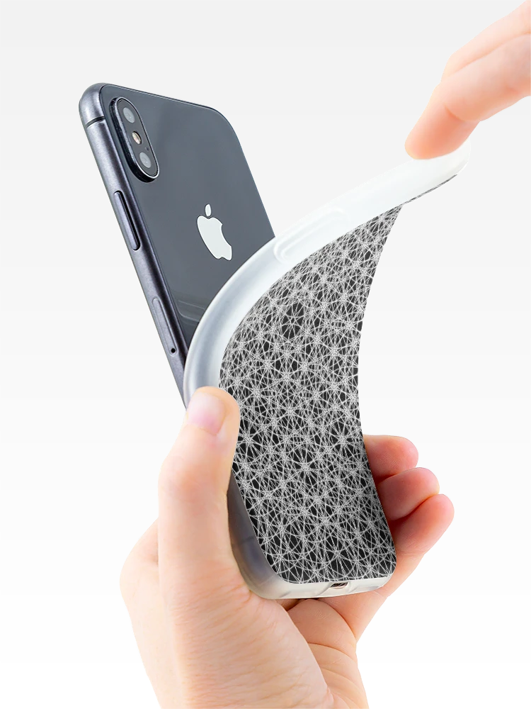 Thumbnail 4 of 5, iPhone Case, White Circle Geometric Pattern designed and sold by Patterner.