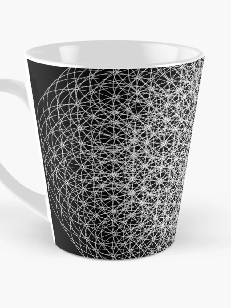 Thumbnail 3 of 4, Coffee Mug, White Circle Geometric Pattern designed and sold by Patterner.