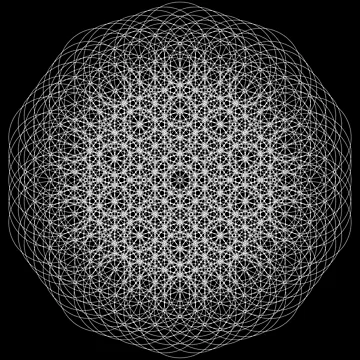 Artwork thumbnail, White Circle Geometric Pattern by Patterner