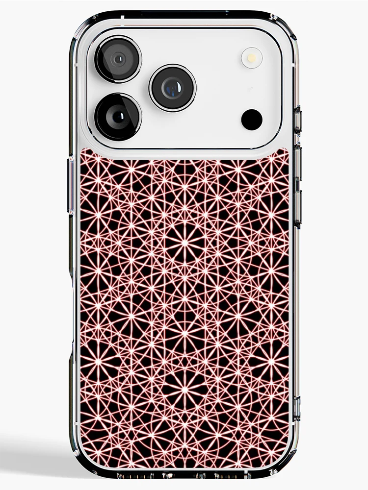 Thumbnail 1 of 5, iPhone Case, 10 sided Geometric Red Pattern designed and sold by Patterner.