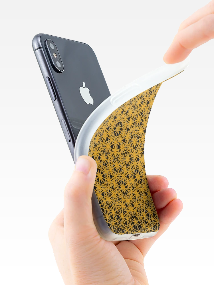 Thumbnail 4 of 5, iPhone Case, Orange Universal Pattern designed and sold by Patterner.