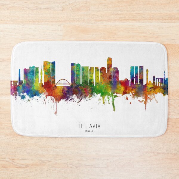 Item preview, Tel Aviv Israel Skyline designed and sold by ArtPrints.