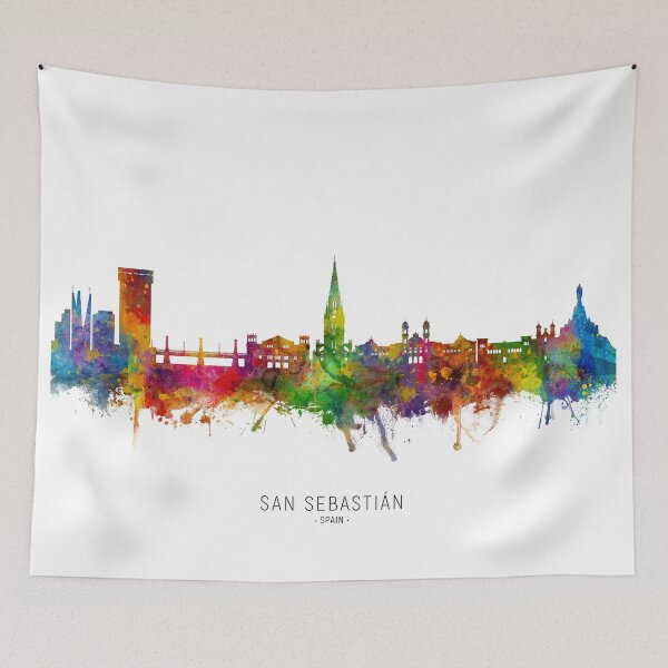 Item preview, San Sebastian Spain Skyline designed and sold by ArtPrints.